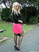 black high heels pantyhose 