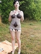 high heels milf nylon outdoor 