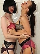 lesbian stockings 